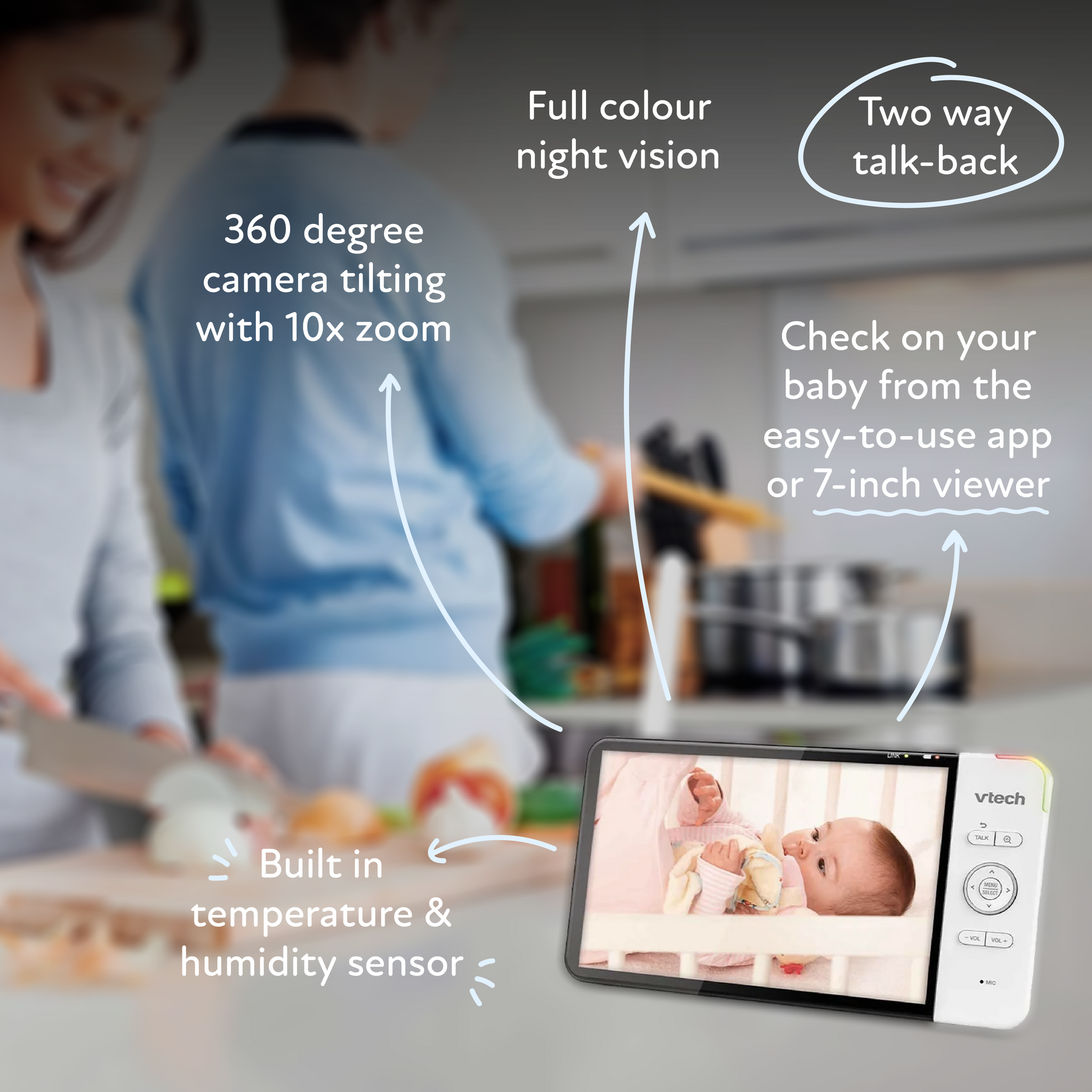 Vtech Smart Wifi Video Monitor RM7767HD