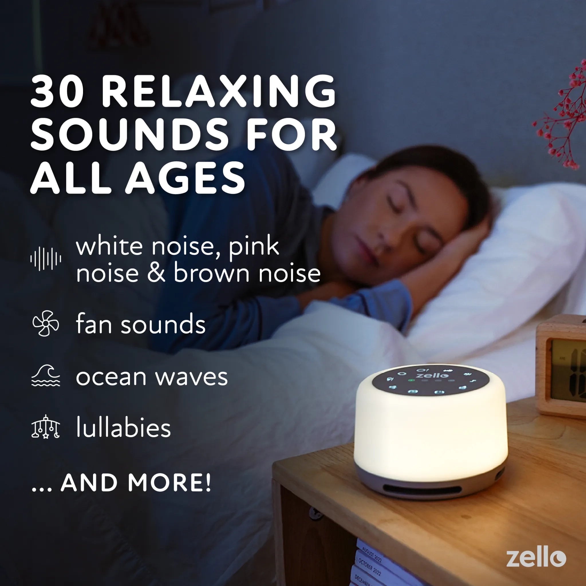 Zello Original White Noise Machine with Soothing Sounds