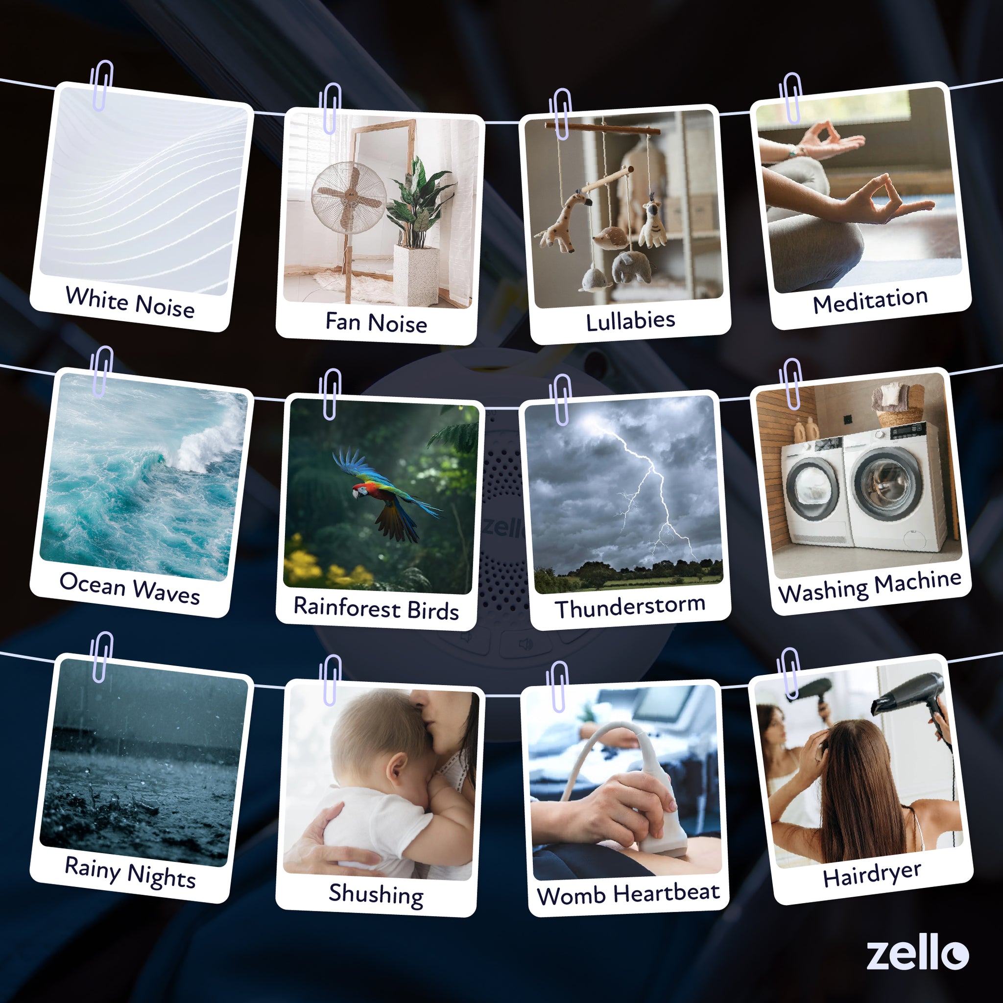 Zello Portable Pro Max White Noise Machine
