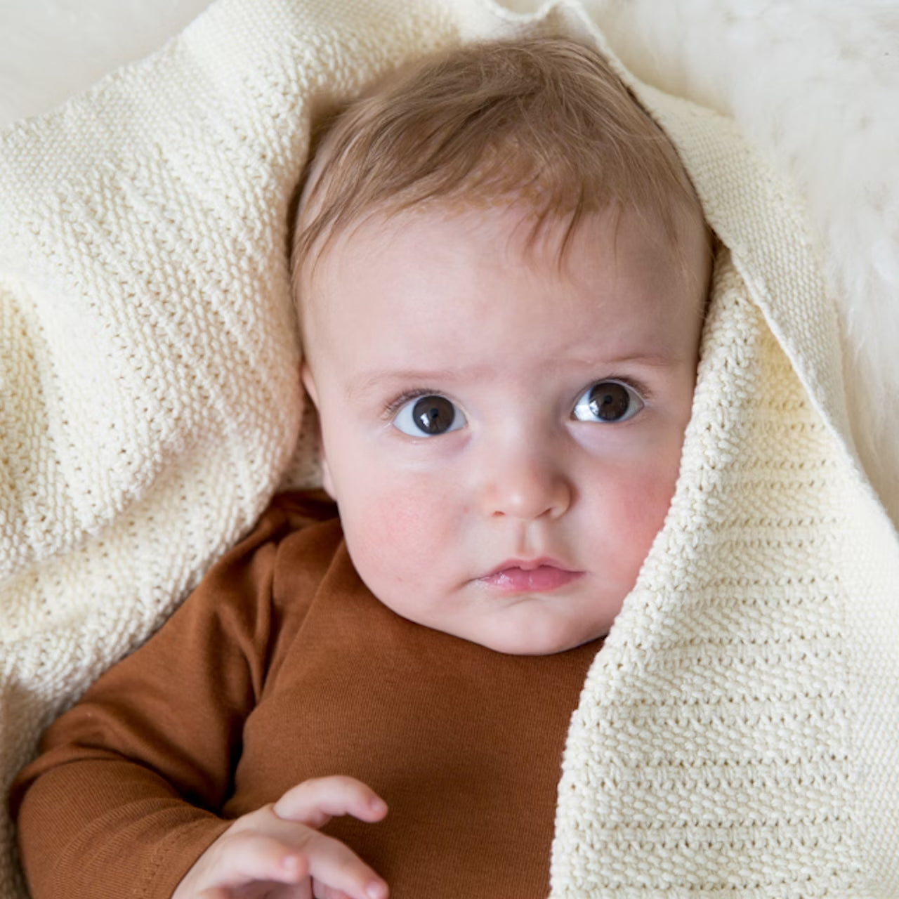 Hippychick Cream Cellular Baby Blanket